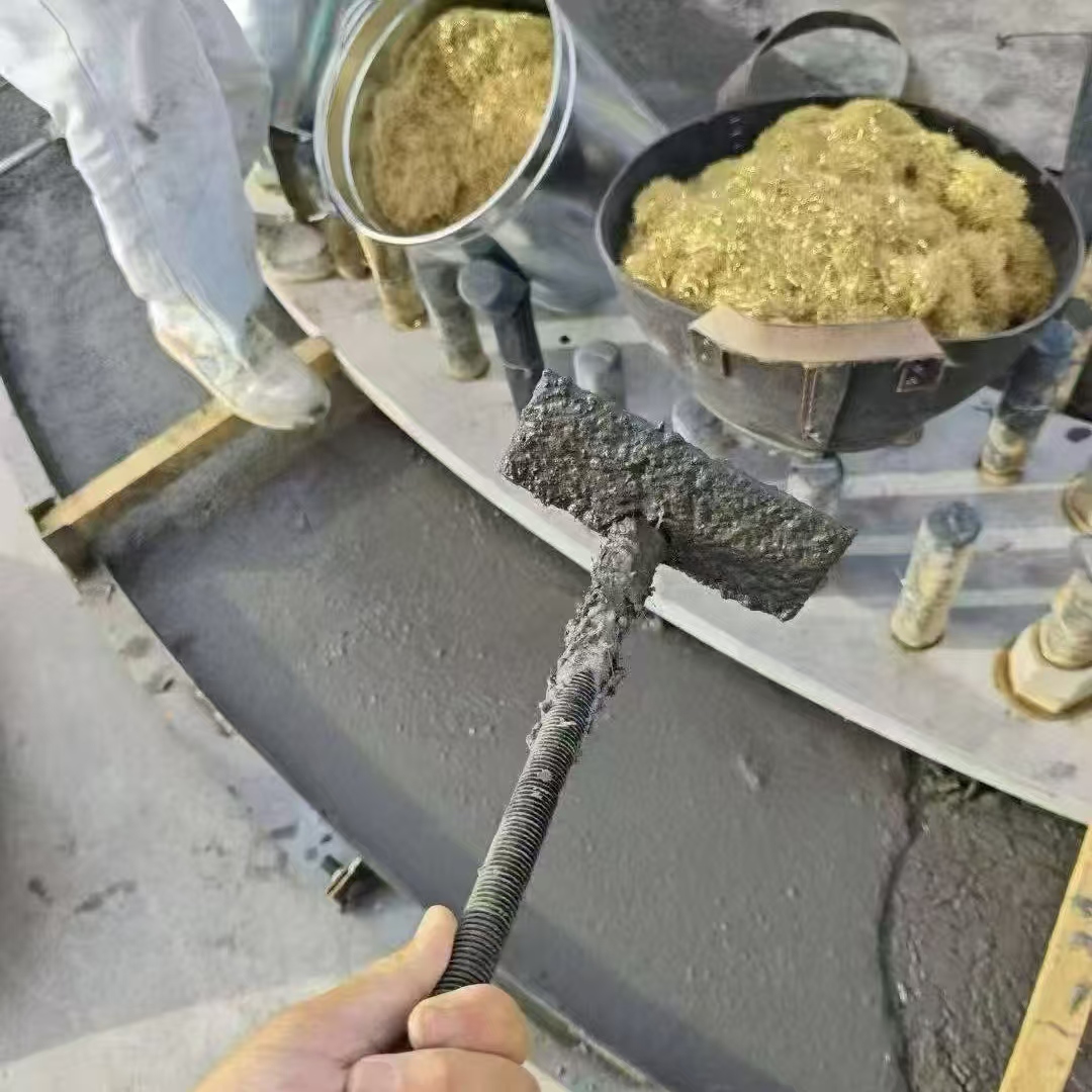 汉源C120钢纤维高强无收灌浆料 轧机压缩机汽轮机发电机锻压设备底座灌浆材料